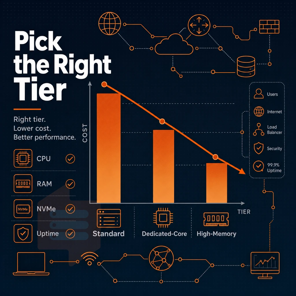 cost reduction chart with network icons
