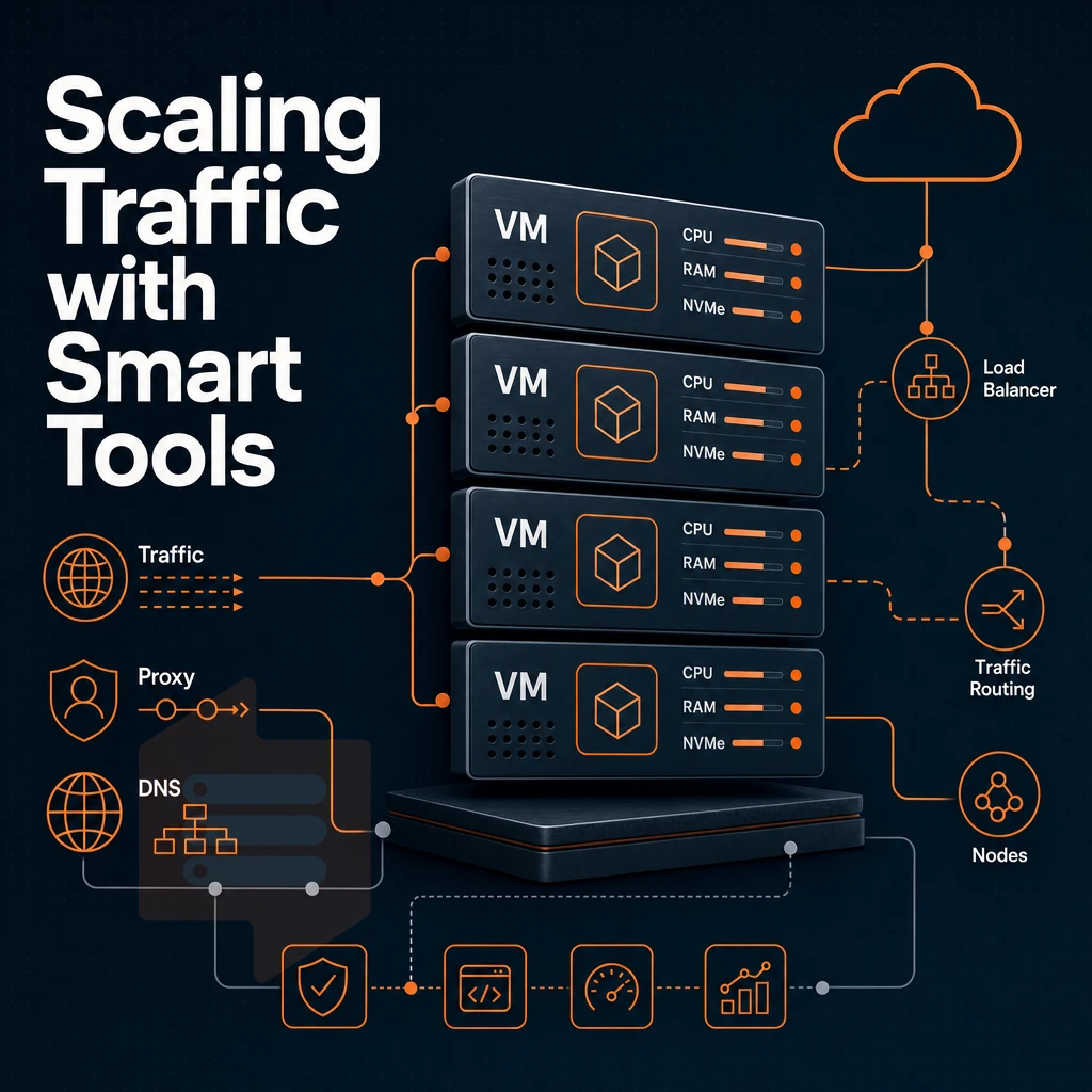 virtual machine stack with cloud connection lines