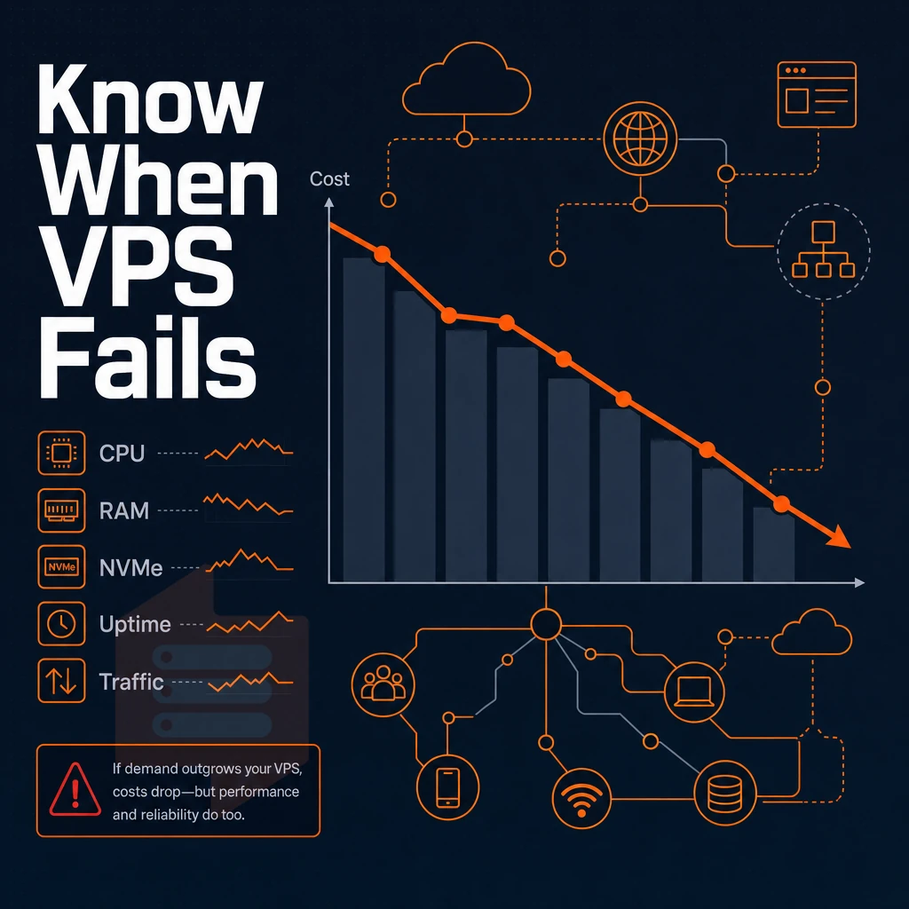 cost reduction chart with network icons