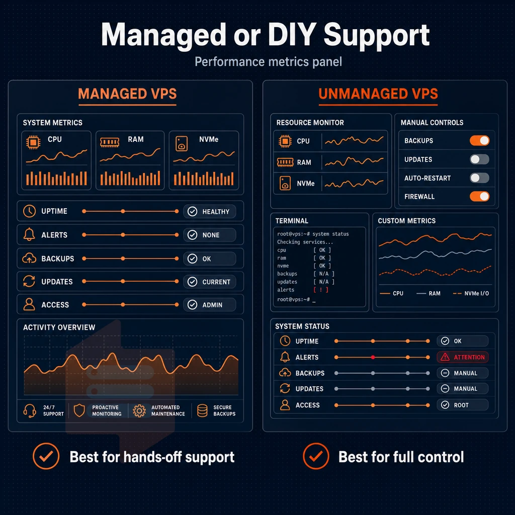 performance metrics panel