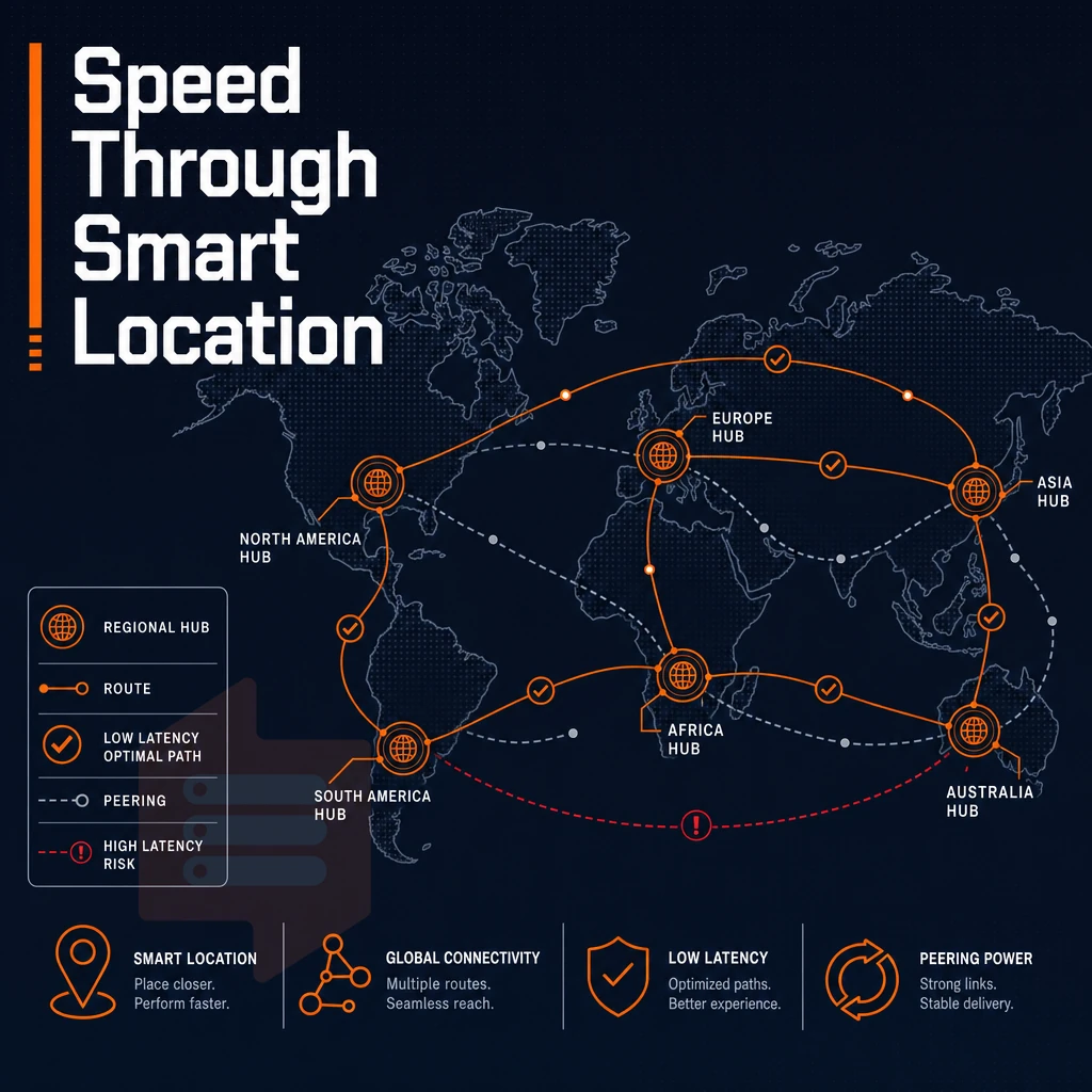global network map with data flow routes