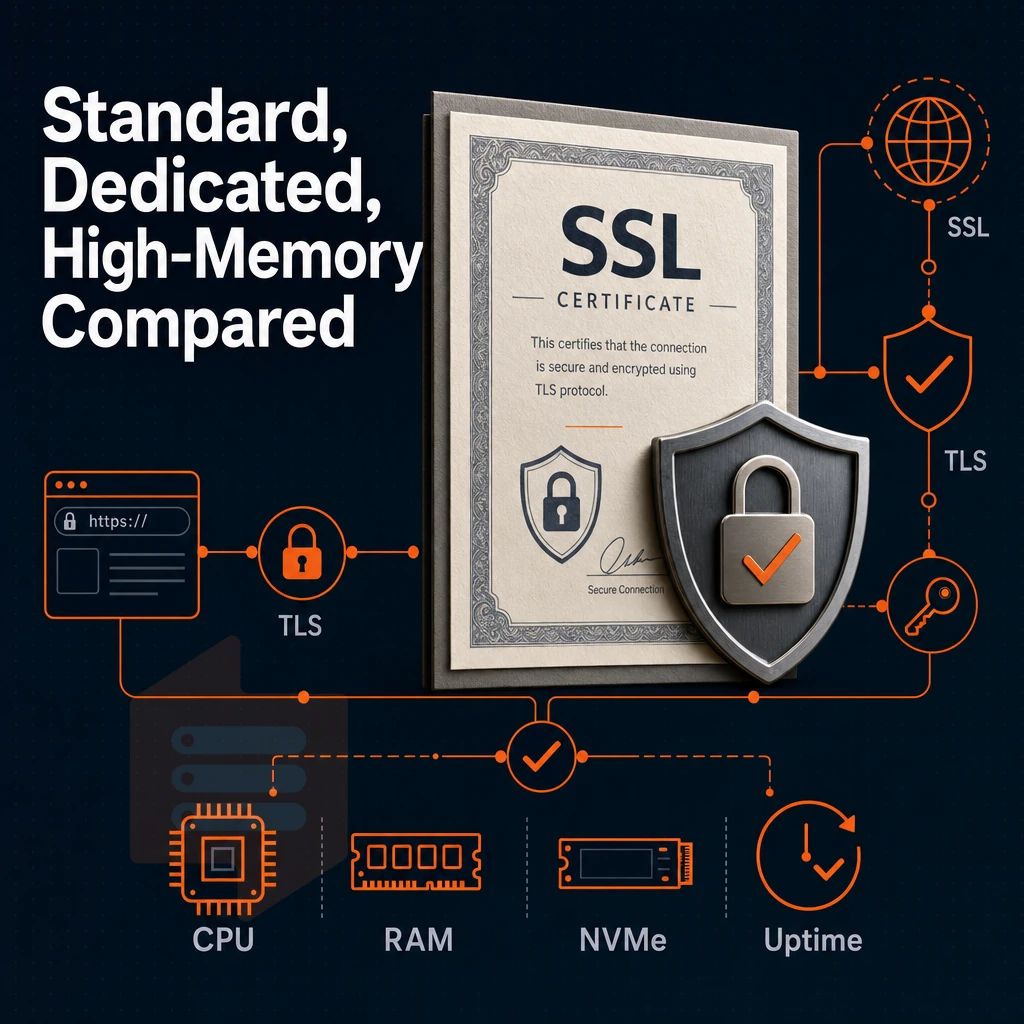 SSL certificate and encrypted connection lines