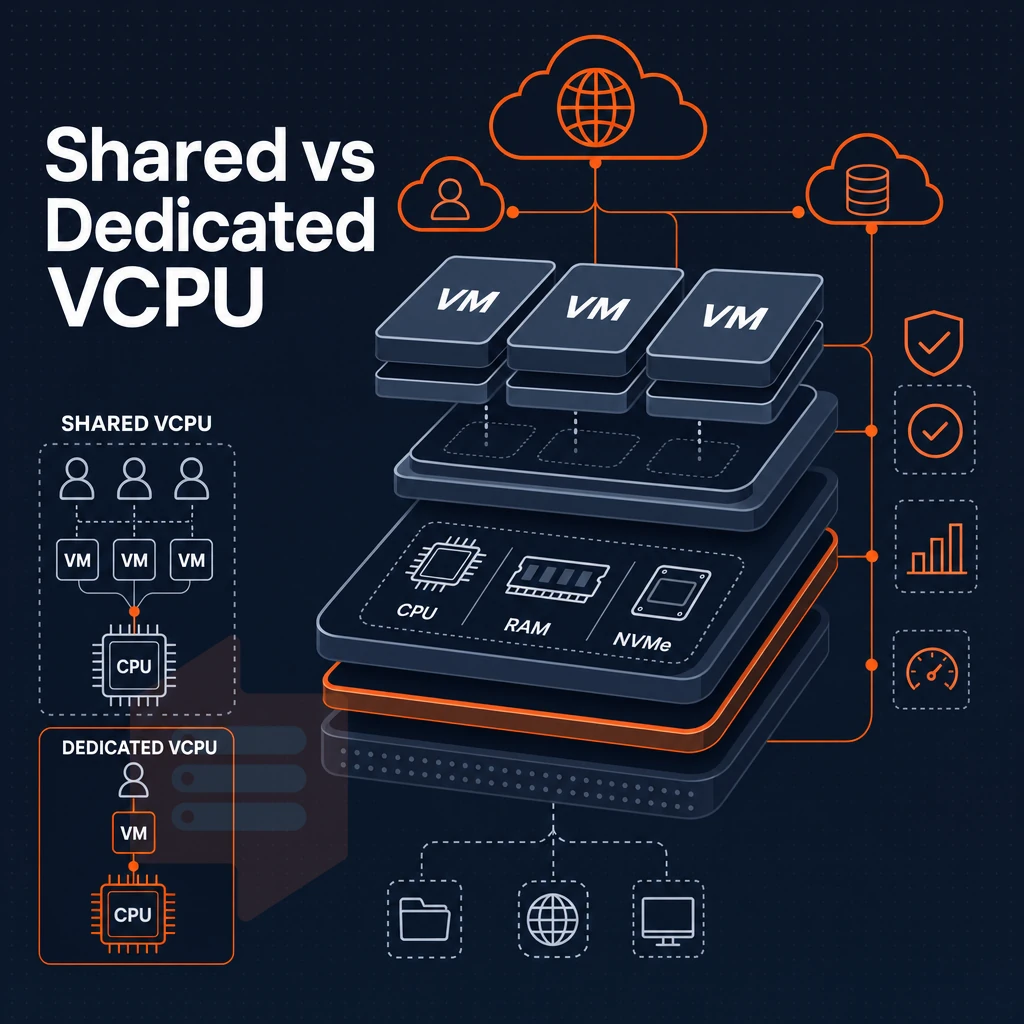 virtual machine stack with cloud connection lines