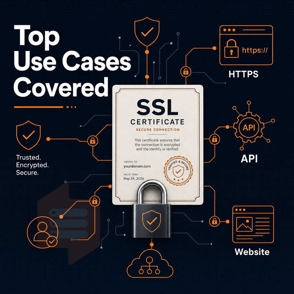 SSL certificate and encrypted connection lines