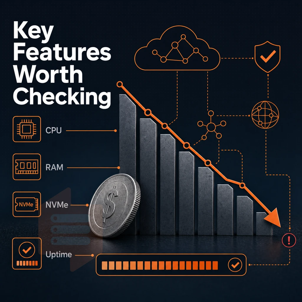 cost reduction chart with network icons