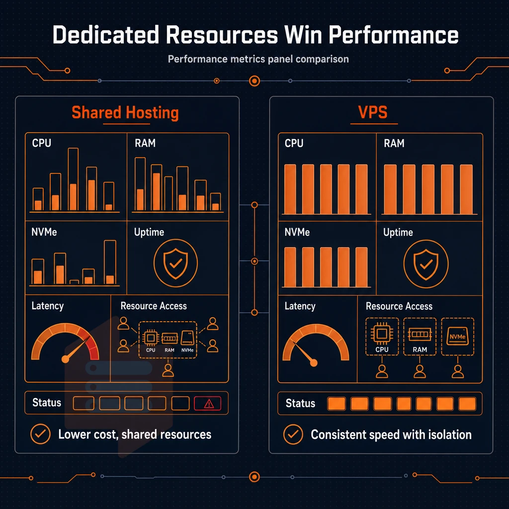 performance metrics panel
