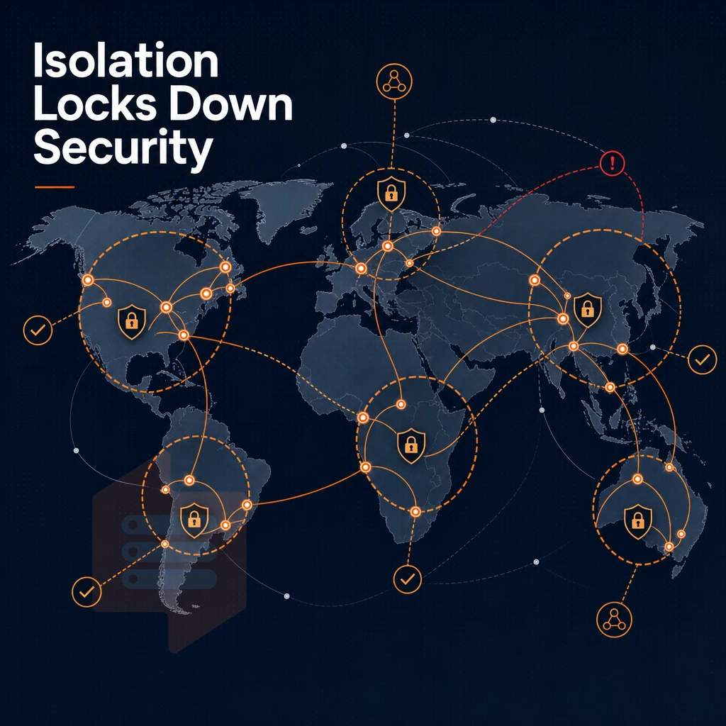global network map with data flow routes