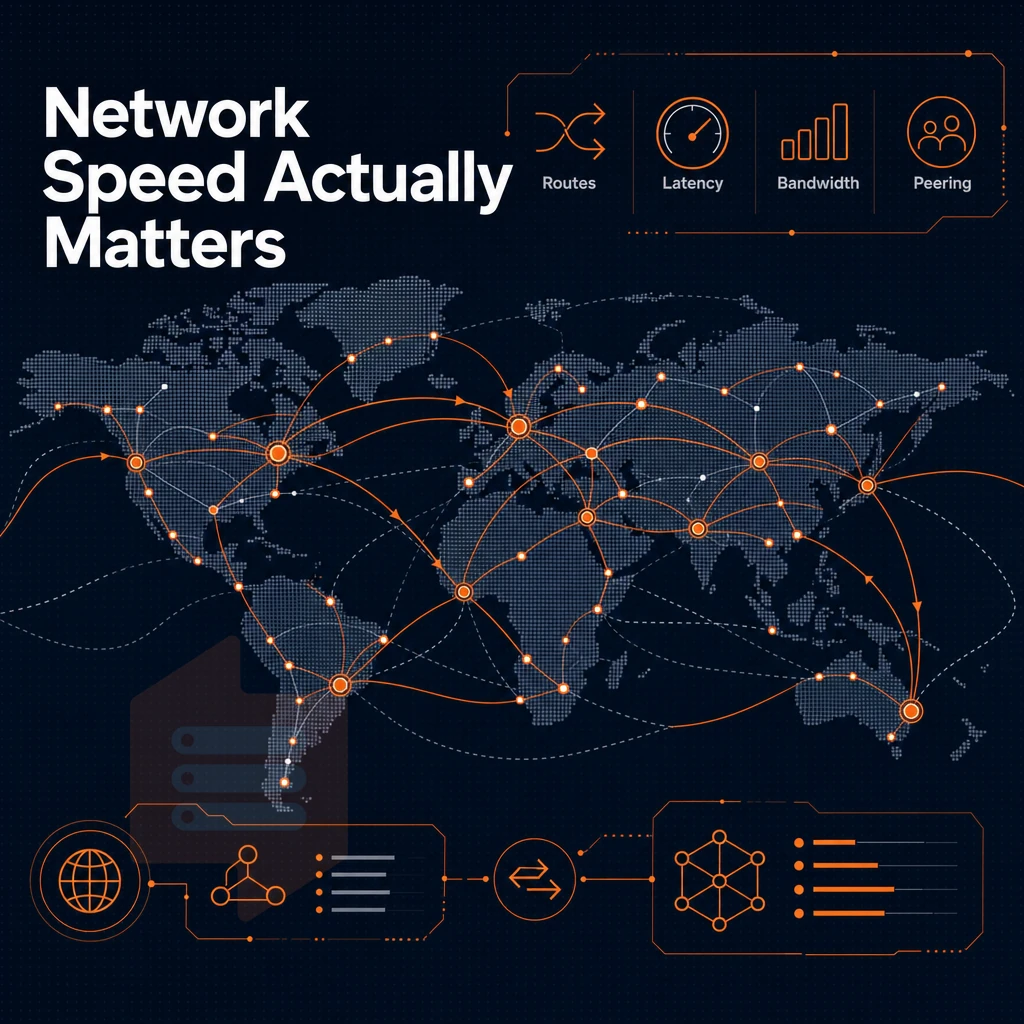 global network map with data flow routes