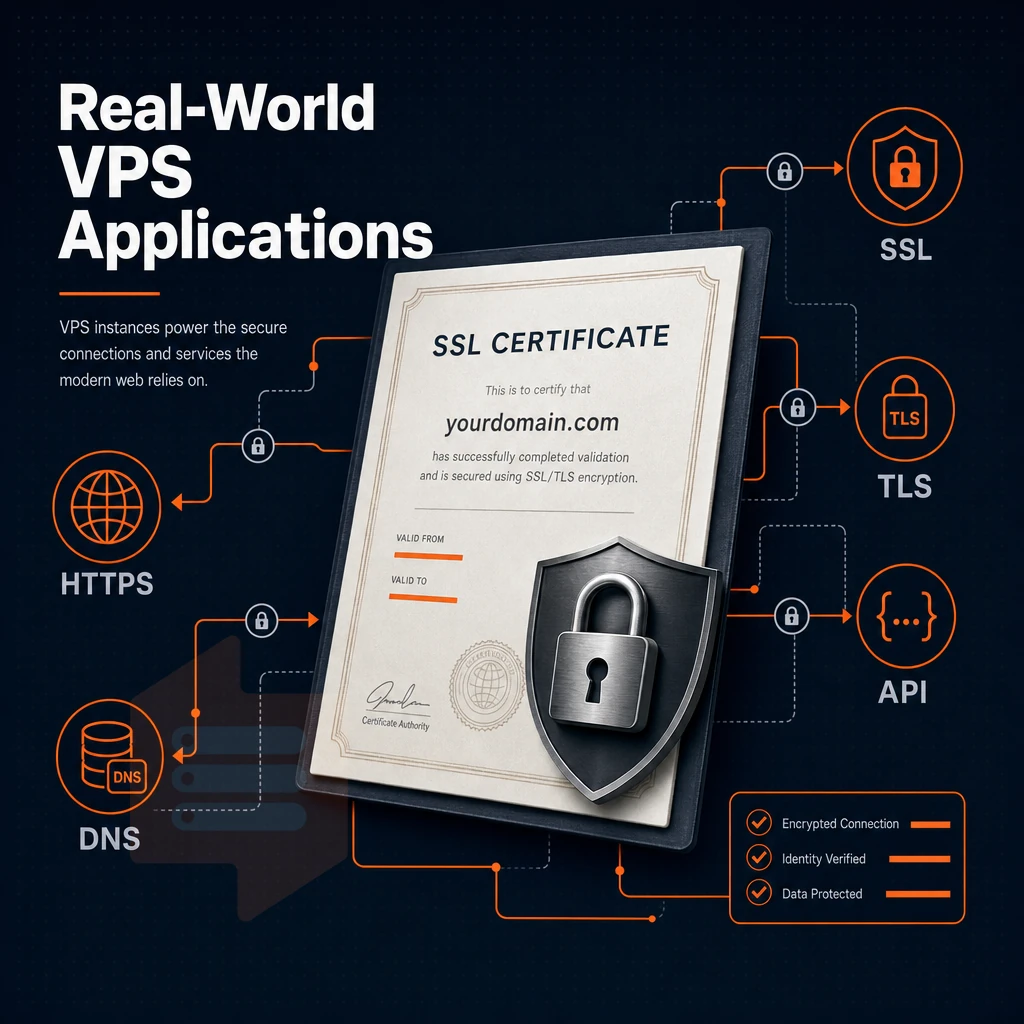 SSL certificate and encrypted connection lines