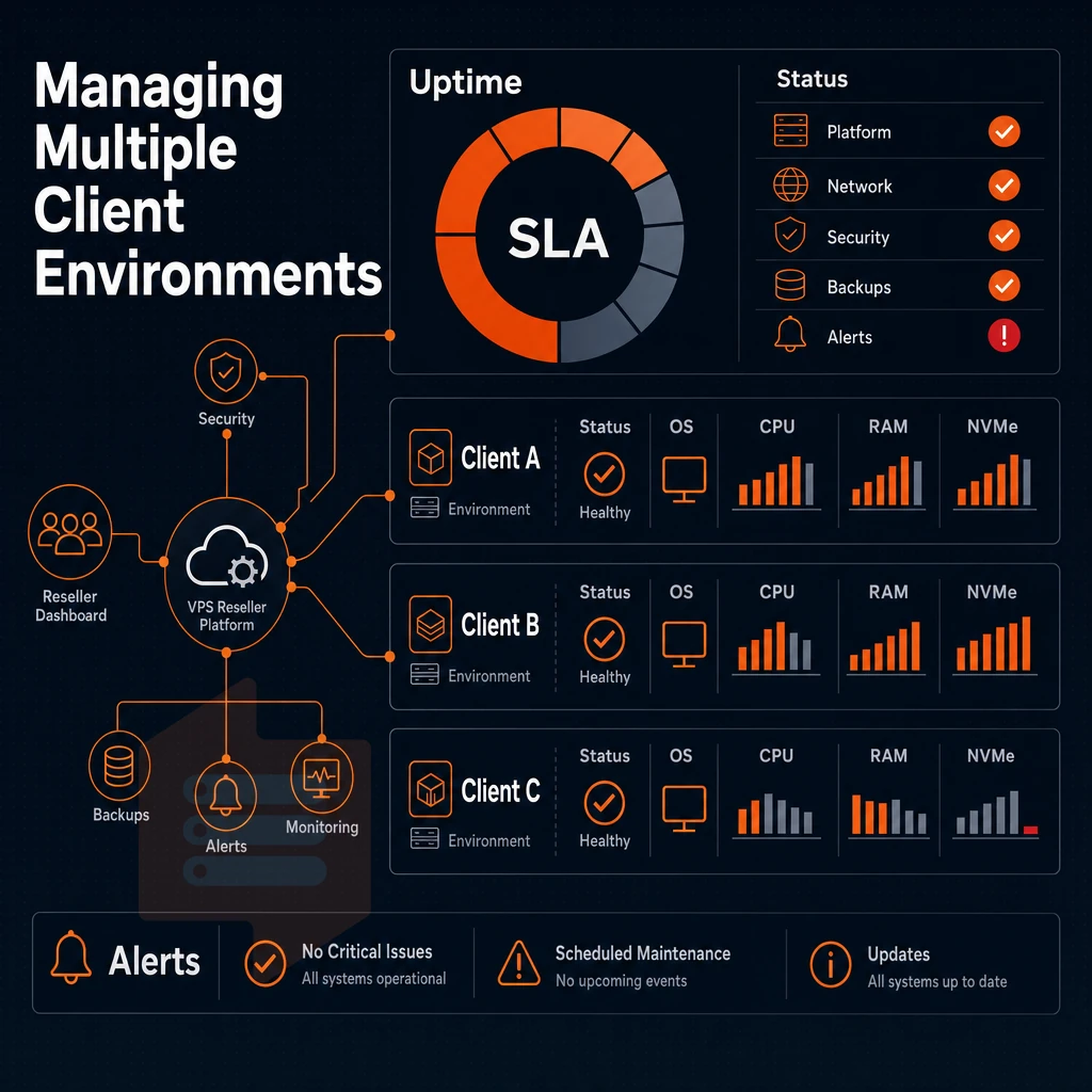 uptime SLA gauge and status dashboard