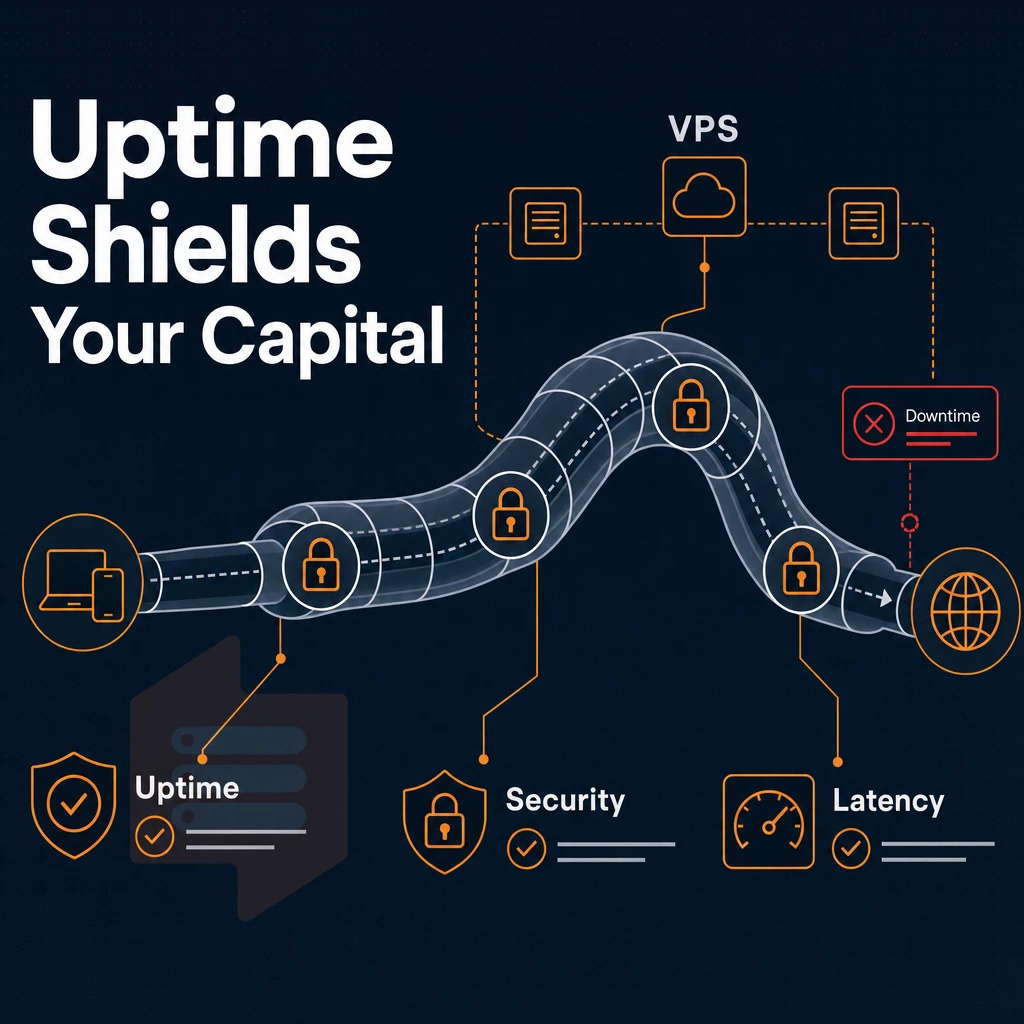 encrypted tunnel diagram with padlock nodes
