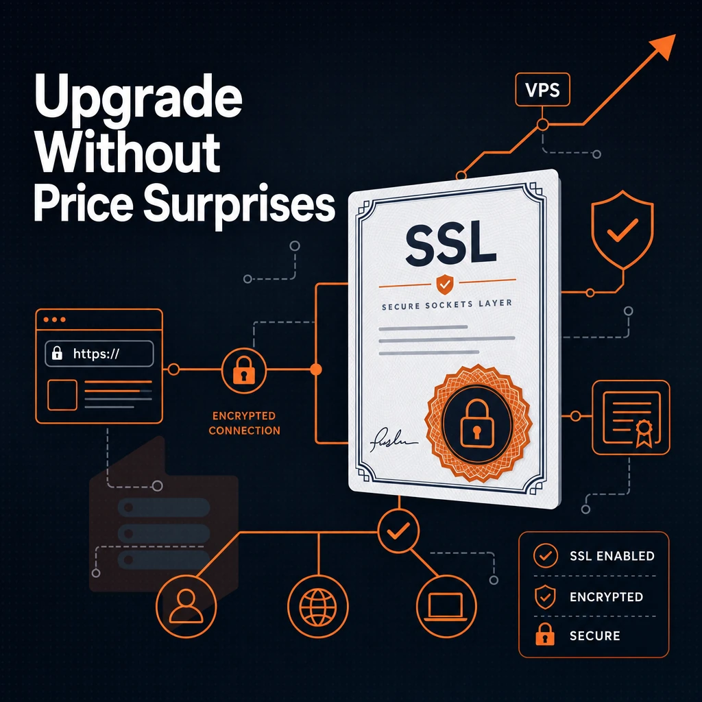 SSL certificate and encrypted connection lines