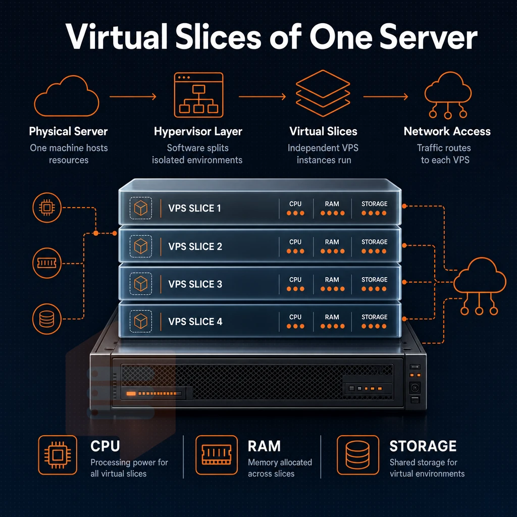 virtual machine stack with cloud connection lines